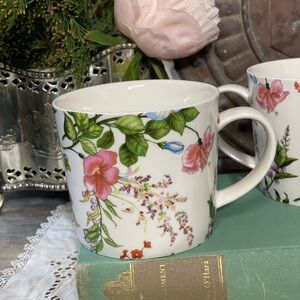 Grace Teaware white floral fine China mug